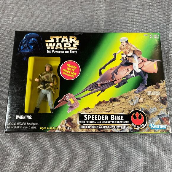 Star Wars Power of The Force Speeder Bike w/Princess Leia Organa 1997 Hasbro - Picture 1 of 6